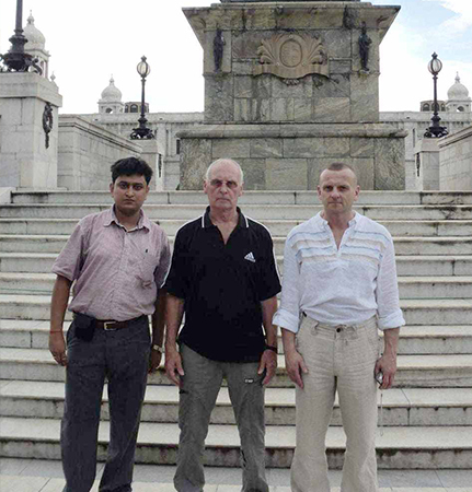 Shihan Ayan Chakraborty with Hanshi Eric Govender 8th Dan from South Africa